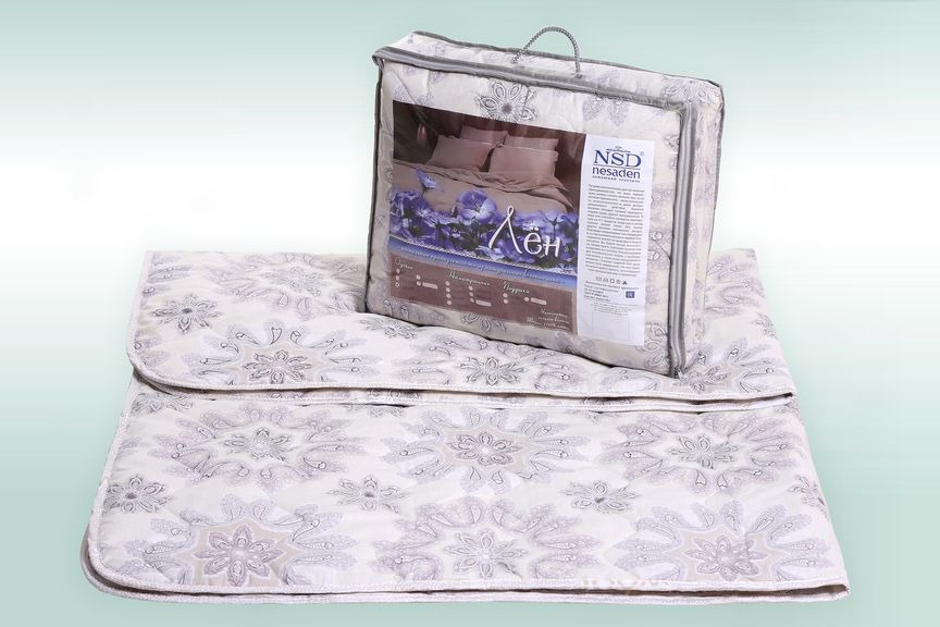 Одеяло Лен 100% хлопок 200г/м2 чемодан с наполнителем лен